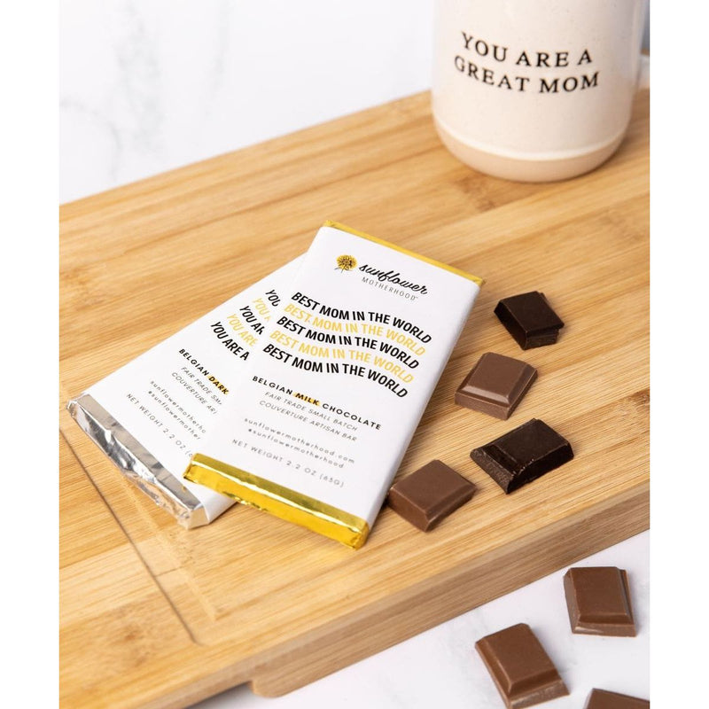 MFB Belgian Chocolate Bar Chocolate White Smoke Milk Chocolate / Best Mom In The World,Dark Chocolate / You Are An Amazing Mom