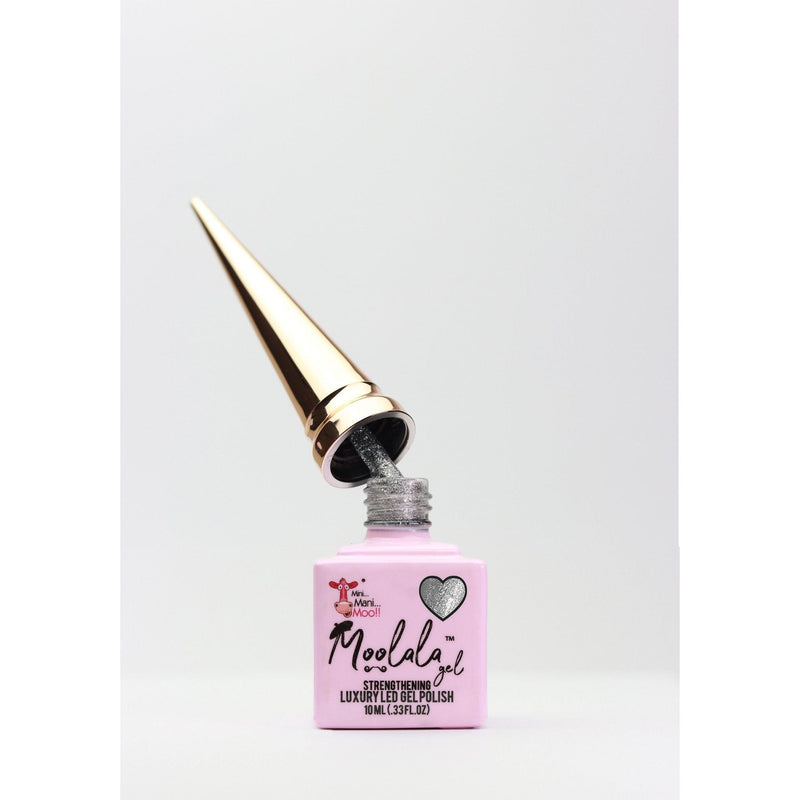 minimanimoo Moolala™ 2 Step Gel - #24 Glittery Silver Nail Polish