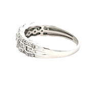 Bids.com .50ct Diamond Wedding Band Ring 14KT White Gold Rings