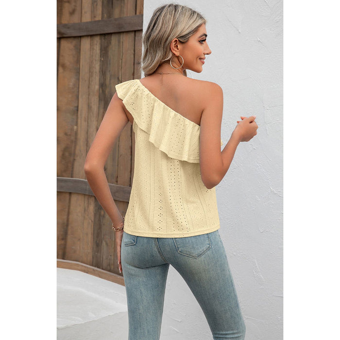 Eyelet One-Shoulder Tank