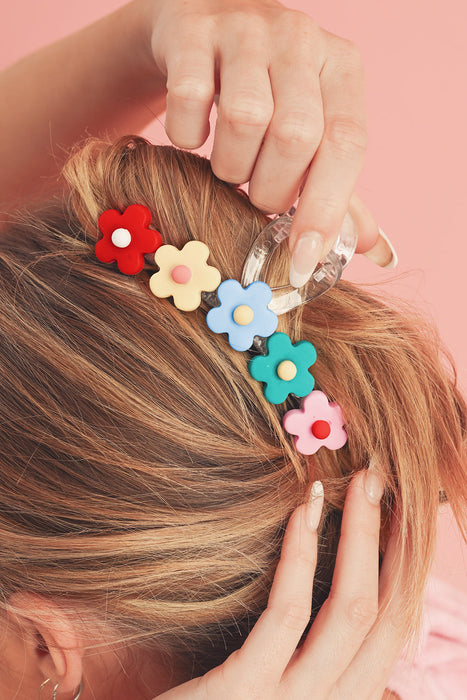 Multicolor Flowers Cute Hair Claw Clip