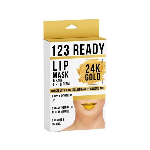 ZAQ Skin & Body - 123 Ready 24K Gold Lift & Firm Gel Lip Patches 5 Pc