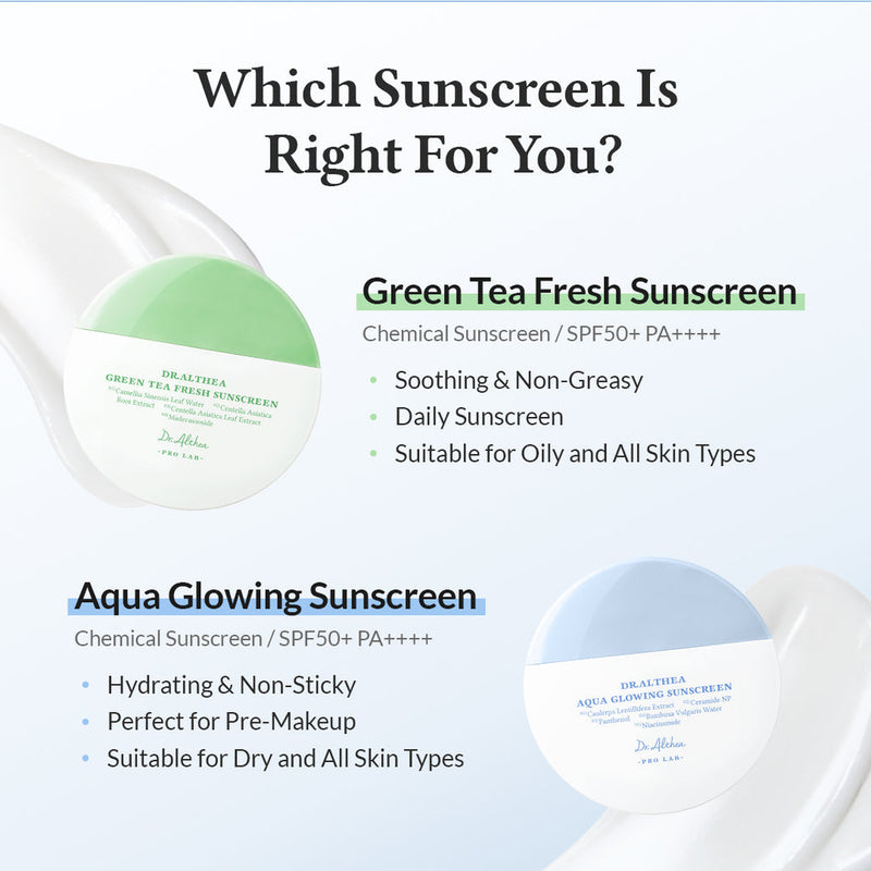 AsiaBeautyMall Dr. Althea Green Tea Fresh Sunscreen SPF50+ PA++++ Sunscreen White Smoke