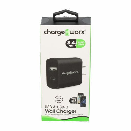 ChargeWorx ChargeWorx Dual Wall Chg  Blk Electronics
