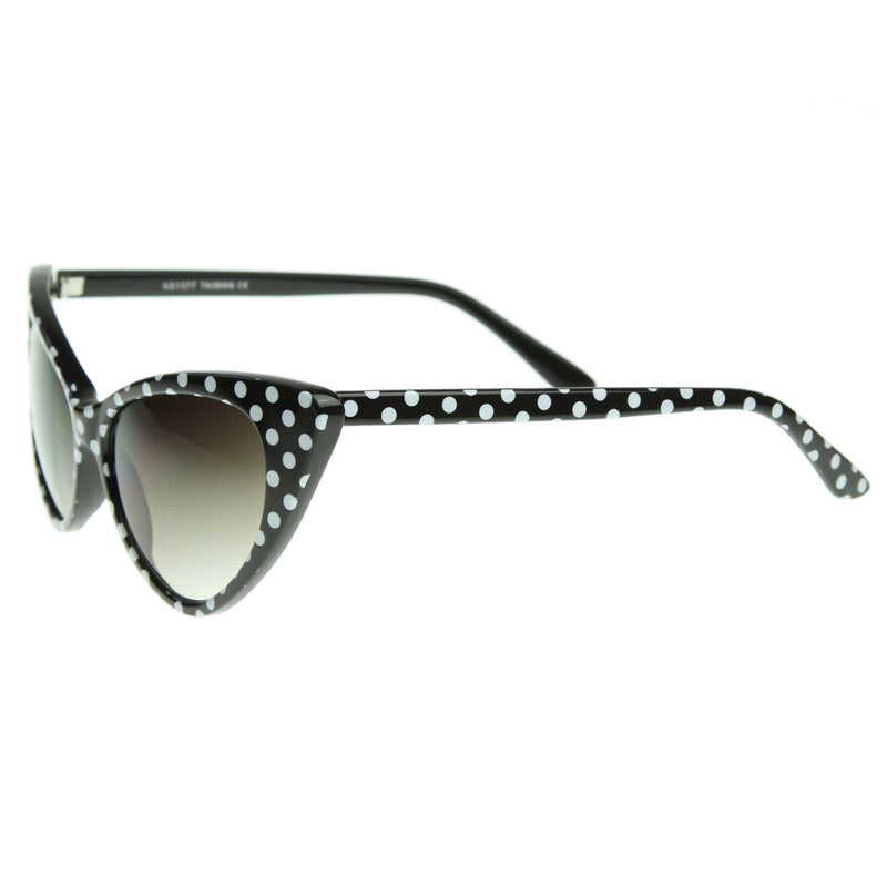 zeroUV Retro 1950's Polka Dot Cat Eye Fashion Sunglasses 8498 Sunglasses