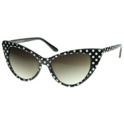 zeroUV Retro 1950's Polka Dot Cat Eye Fashion Sunglasses 8498 Sunglasses