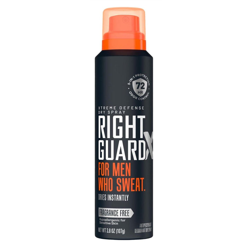 Right Guard Right Guard Xtreme Defense Dry Spray Fragrance-Free 3.8oz Men Deodorant