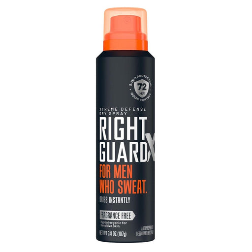 Right Guard Right Guard Xtreme Defense Dry Spray Fragrance-Free 3.8oz Men Deodorant