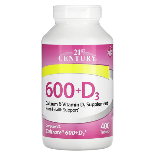 21st Century 21st Century 600+D3, Calcium & Vitamin D3 Supplement, 400 Tablets Vitamins & Supplements