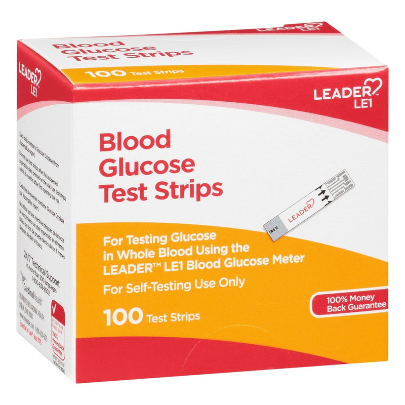 Leader Leader Blood Glucose Test Strips 100Ct Blood Glucose Test Strips