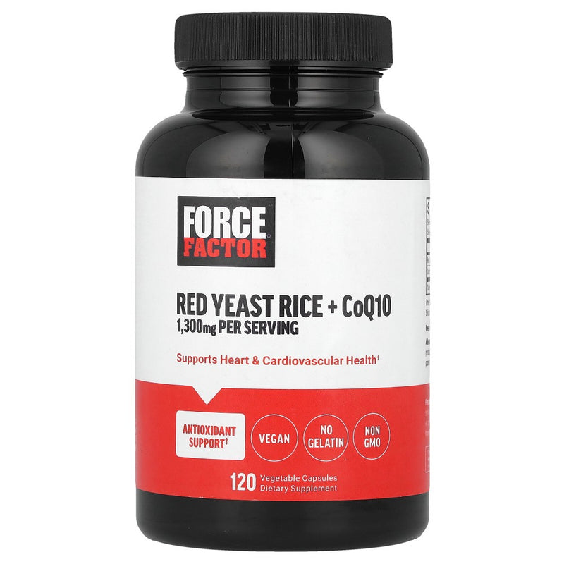Force Factor Force Factor Red Yeast Rice + CoQ10, 120 Vegetable Capsules Health & Beauty
