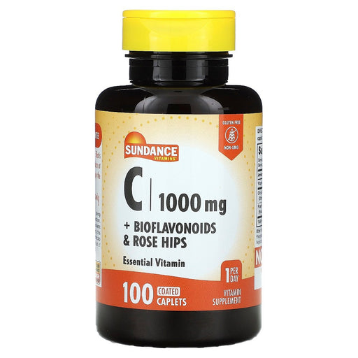 Sundance Sundance Vitamin C 1000 Mg + Bioflavonoids & Rose Hips - 100 Coated Caplets Vitamins & Supplements