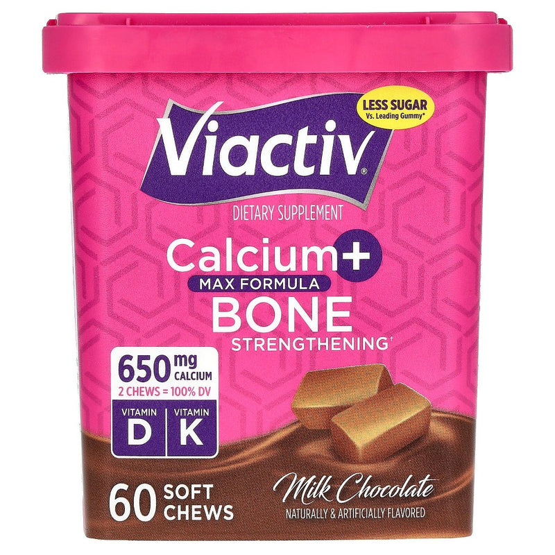 Viactiv Viactiv Calcium + Bone Strengthening Soft Chews, Milk Chocolate, 60 Count Vitamins & Supplements