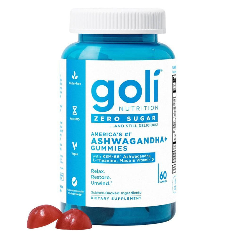 Goli Goli Nutrition Ashwagandha Sugar Free Dietary Supplement Vegan Gummies - 60ct Vitamins & Supplements