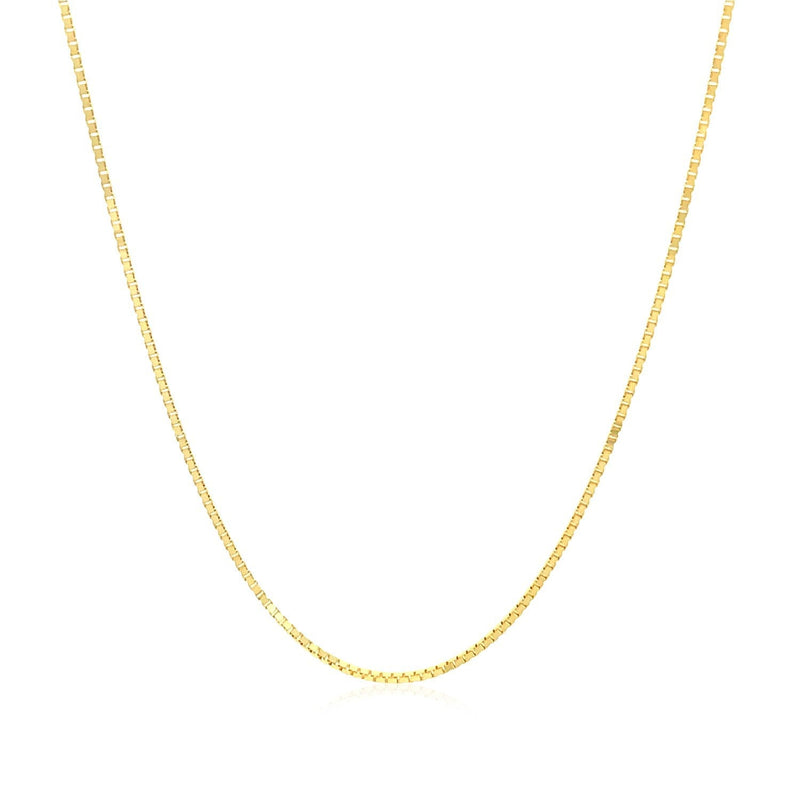 Bids.com 10k Yellow Gold Classic Box Chain 0.8mm Necklaces