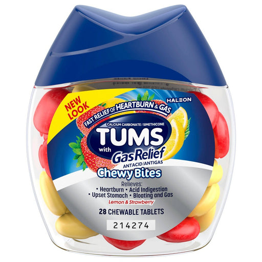 Tums Tums Chewy Bites + Gas Relief Chewable - 28ct Health & Beauty