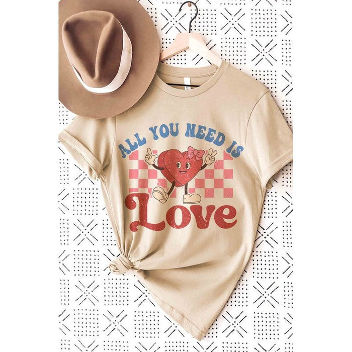 Plus Size - All You Need Is Love Graphic Tee