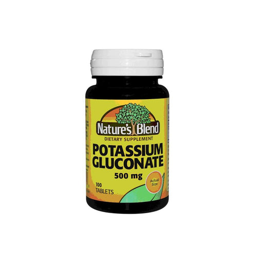 Nature's Blend Nature's Blend Potassium Gluconate 500 Mg 100 Tablets Vitamins & Supplements