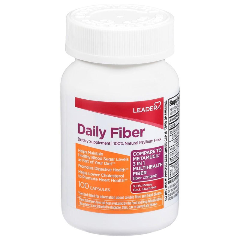 Leader Leader Daily Fiber Dietary Supplement, 100 Capsules Medicine & Drugs