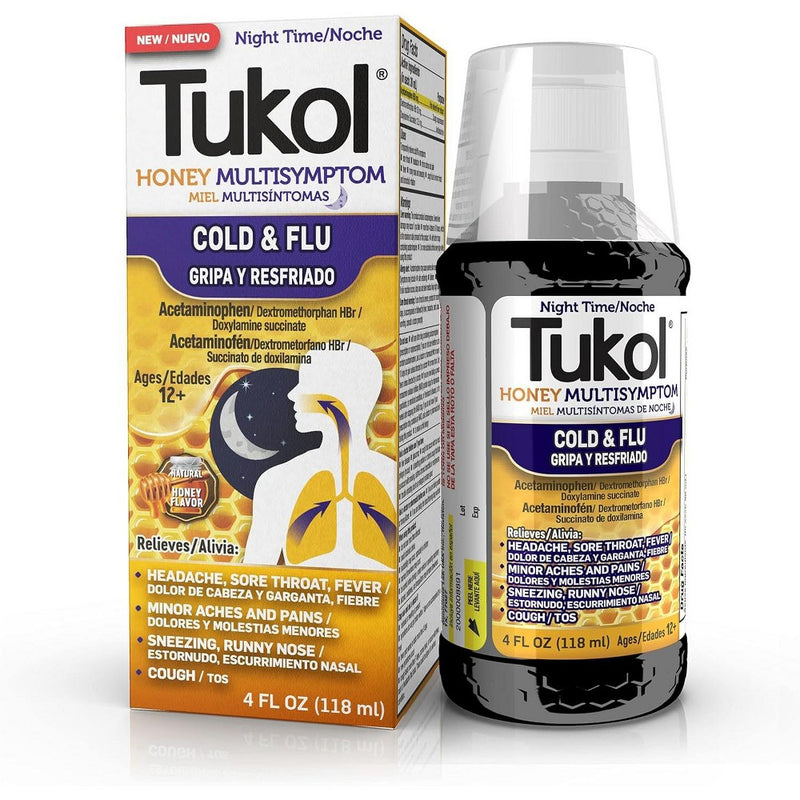 Tukol Tukol Night Time Multi Symptom Honey Flavored Cold & Flu 4 Oz Box Honey