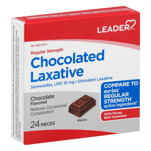 The Leader The Leader 15 Mg Regular Strength Chocolate Flavored Chocolated Laxative Health & Beauty Lavender