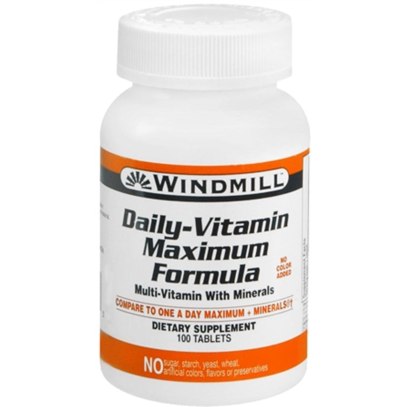 Windmill Windmill® Daily Vitamin Maximum Formula – 100 Tablets Vitamins & Supplements