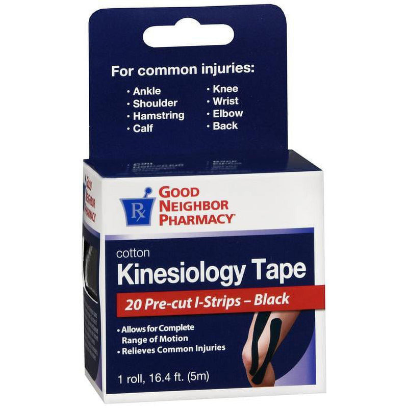 Silver Rod Pharmacy Silver Rod Pharmacy GNP Cotton Kinesiology Tape Black 20CT Exercise & Fitness