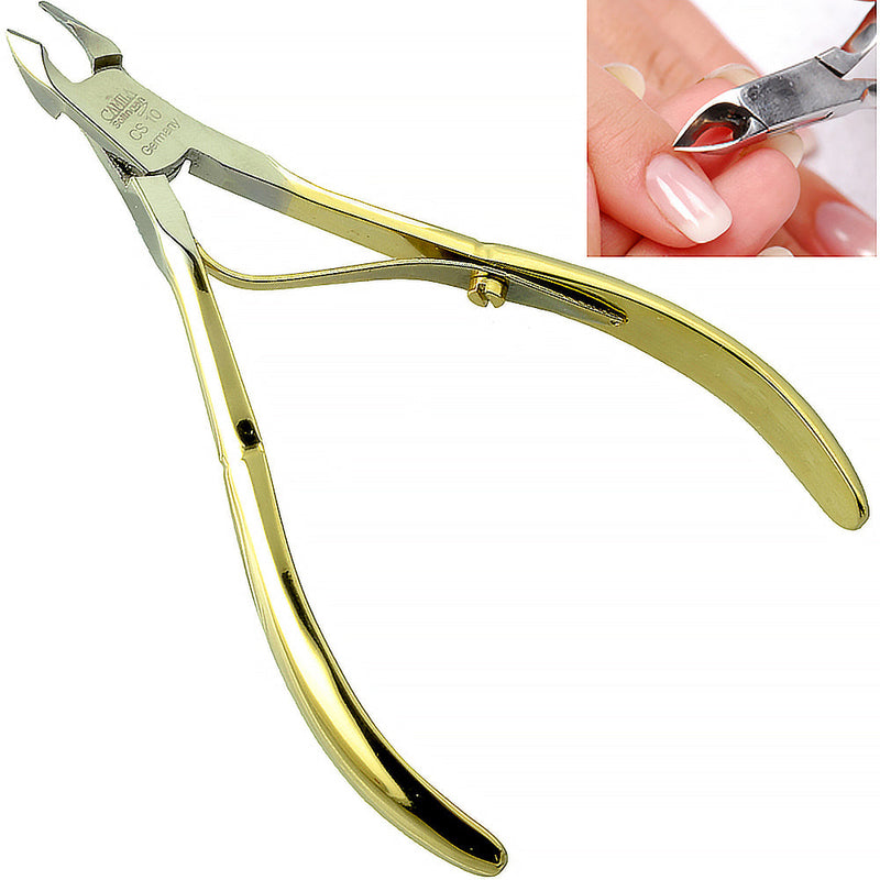 Camila Solingen Camila Solingen 4 Gold Plated Cuticle Cutter - 7mm Blade Nail Clippers