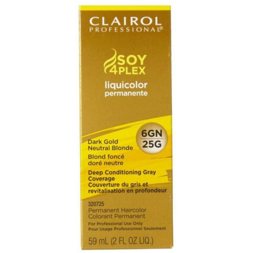 Clairol Professional Clairol Professional Soy4Plex 6GN/25G Dark Gold Neutral Blonde LiquiColor Permanent Hair Color Hair Color Dark Goldenrod
