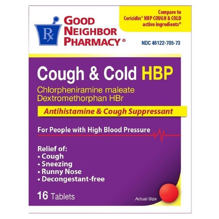 0 Good Neighbor Pharmacy Cough + Cold HBP Tablets 16ct Tablet Computers Dark Magenta