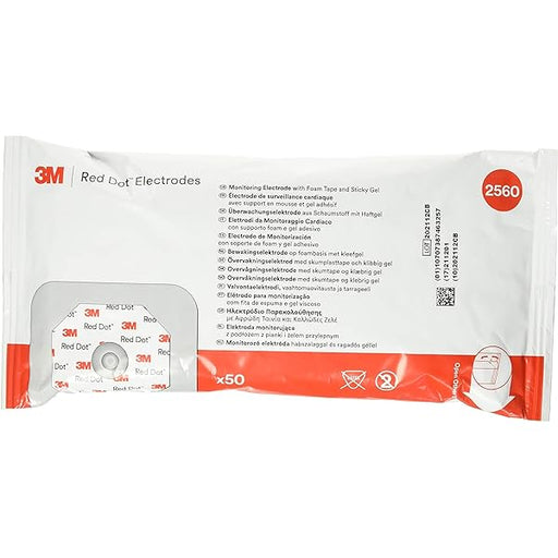3M 3M Red Dot Monitoring Electrodes with Tape and Gel (500 Count/Case) Business & Industrial