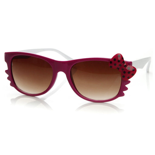 zeroUV Cute Kitty Colorful Polka Dot Bow Sunglasses 8799 Sunglasses