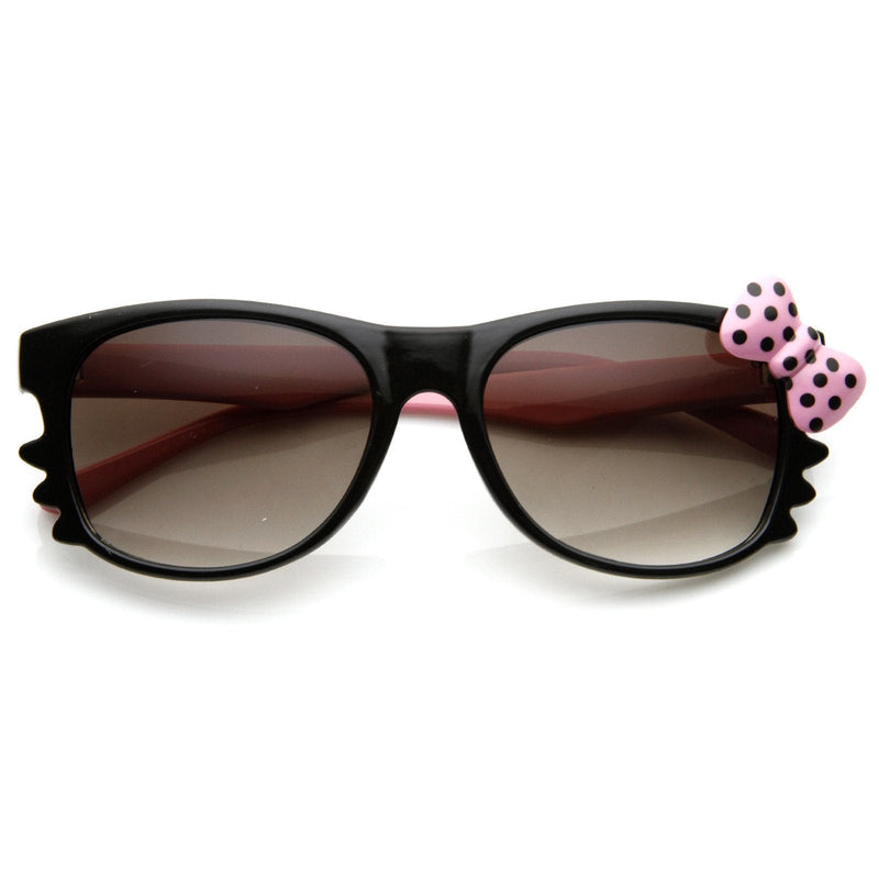 zeroUV Cute Kitty Colorful Polka Dot Bow Sunglasses 8799 Sunglasses