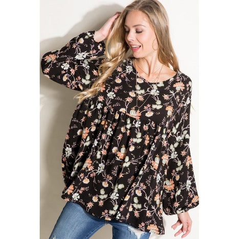 Floral Woven Baby Doll Top