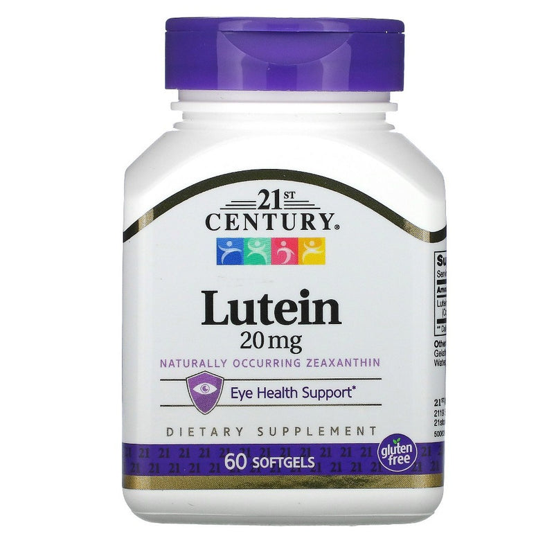 21st Century 21st Century Lutein 20 mg - Eye Health Support Supplement, 60 Softgels Vitamins & Supplements White Smoke