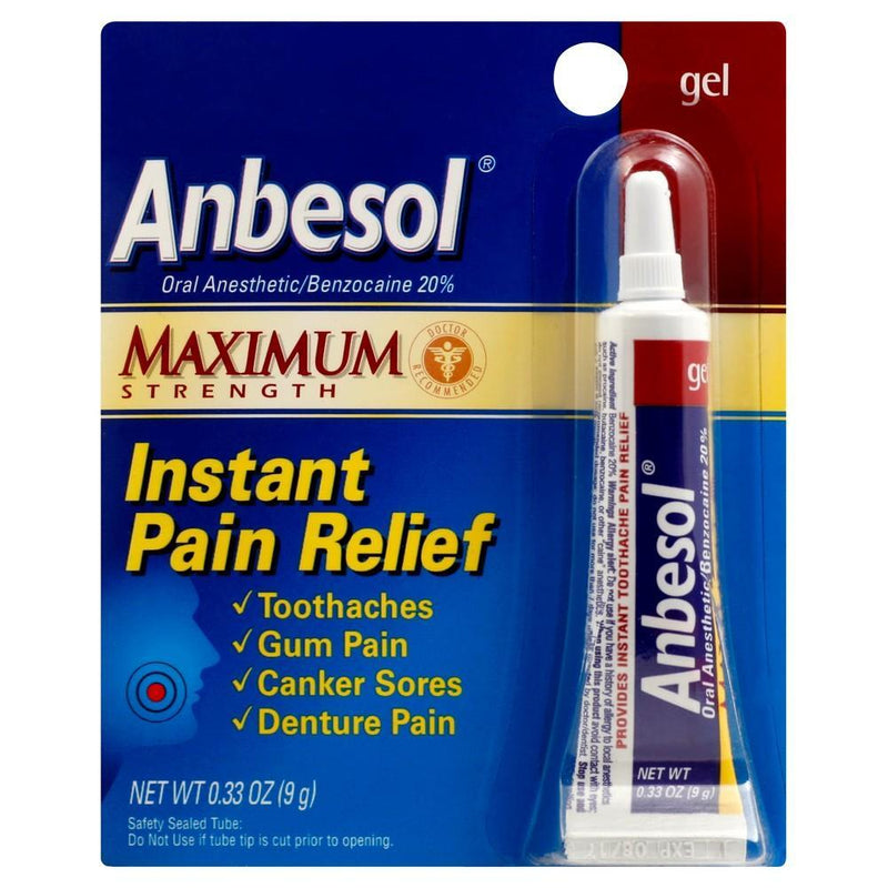 Anbesol Anbesol Oral Anesthetic Maximum Strength Instant Pain Relief Gel Oral Care