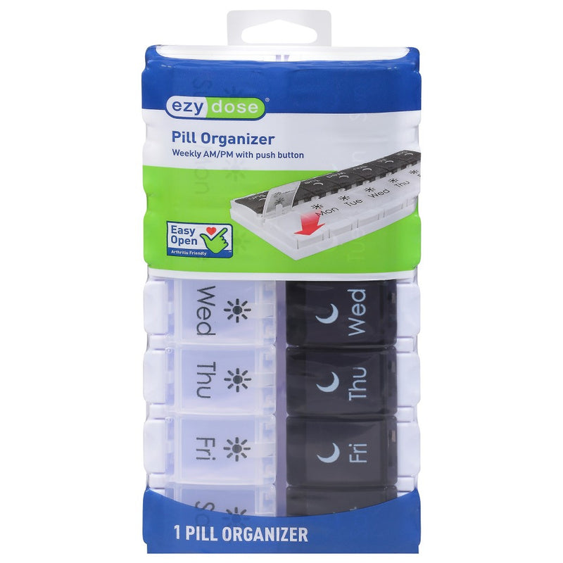 Ezy Dose Ezy Dose Weekly AM/PM Pill Organizer Pillboxes White Smoke