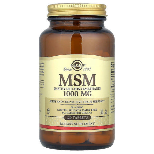Solgar Solgar MSM (Methylsulfonylmethane), 1,000 Mg, 120 Tablets Vitamins & Supplements
