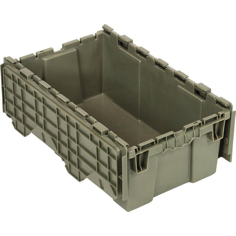 Quantum Storage Systems Quantum Storage Systems Attached Lid Container, Gray, 7-1/2"H X 20"L X 11-1/2"W, 1EA Storage & Organization