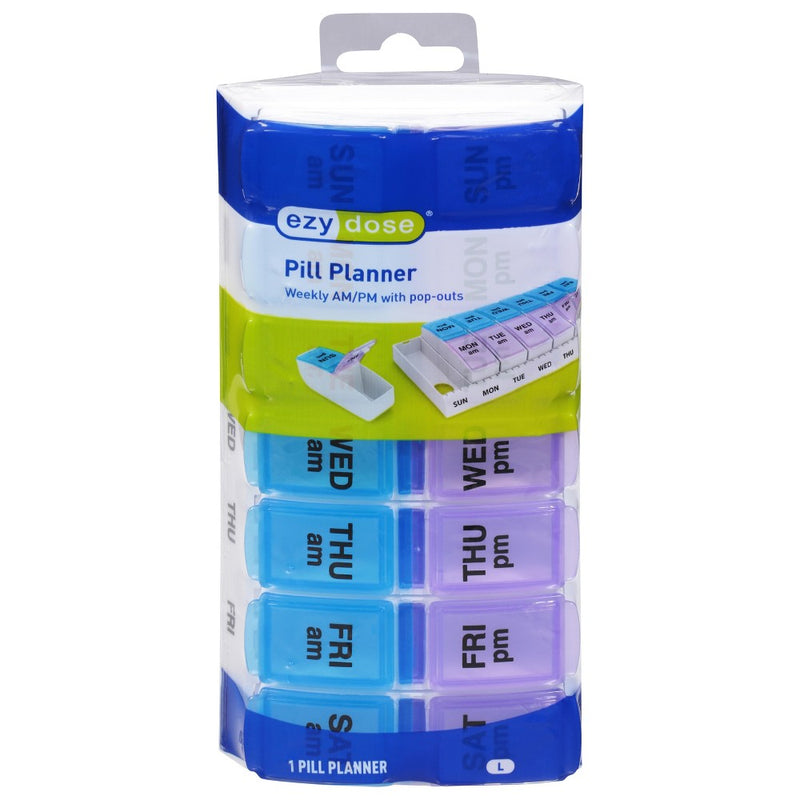 Ezy Dose Ezy Dose Weekly AM/PM Large Pill Planner Health & Beauty
