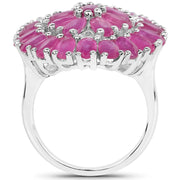 Bids.com 8.10 Carat Genuine Ruby .925 Sterling Silver Ring Rings