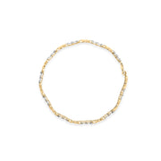 Bids.com 10k Yellow Gold 1/3 Cttw Diamond 3 Stone and X-Link Bracelet (I-J Color, I1-I2 Clarity) - 7.50" Inches Bracelets