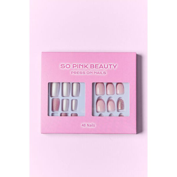 Mill's Beauty Supply SO PINK BEAUTY Press On Nails, 2 Packs