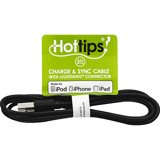 Hottips Hottips Cable, Charge & Sync, 3 Feet Long Cables