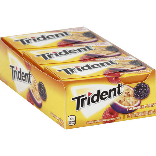 Trident Trident Sugar Free Gum With Xylitol, Passionberry Twist Candy & Chocolate White Smoke