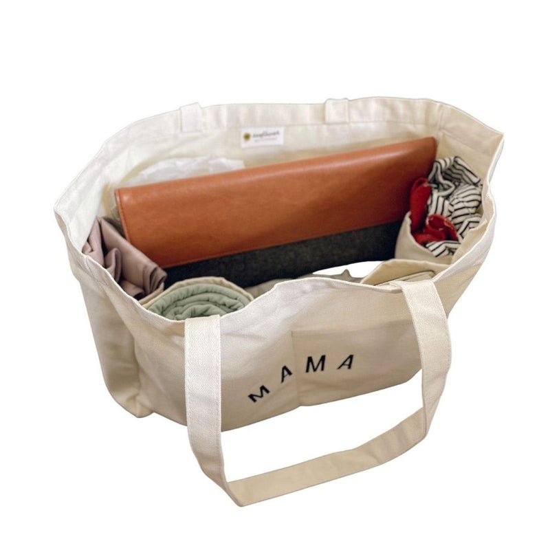 Sunflower Motherhood Mama Canvas Tote Bag Tote Bag White Smoke