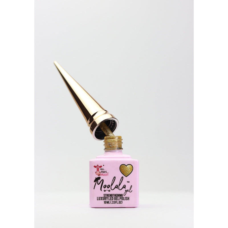 minimanimoo Moolala™ 2 Step Gel - #25 Glittery Gold Nail Polish