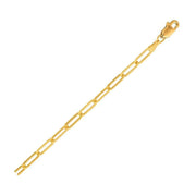 Bids.com 14K Yellow Gold Lite Paperclip Anklet (3.2mm) Accessories