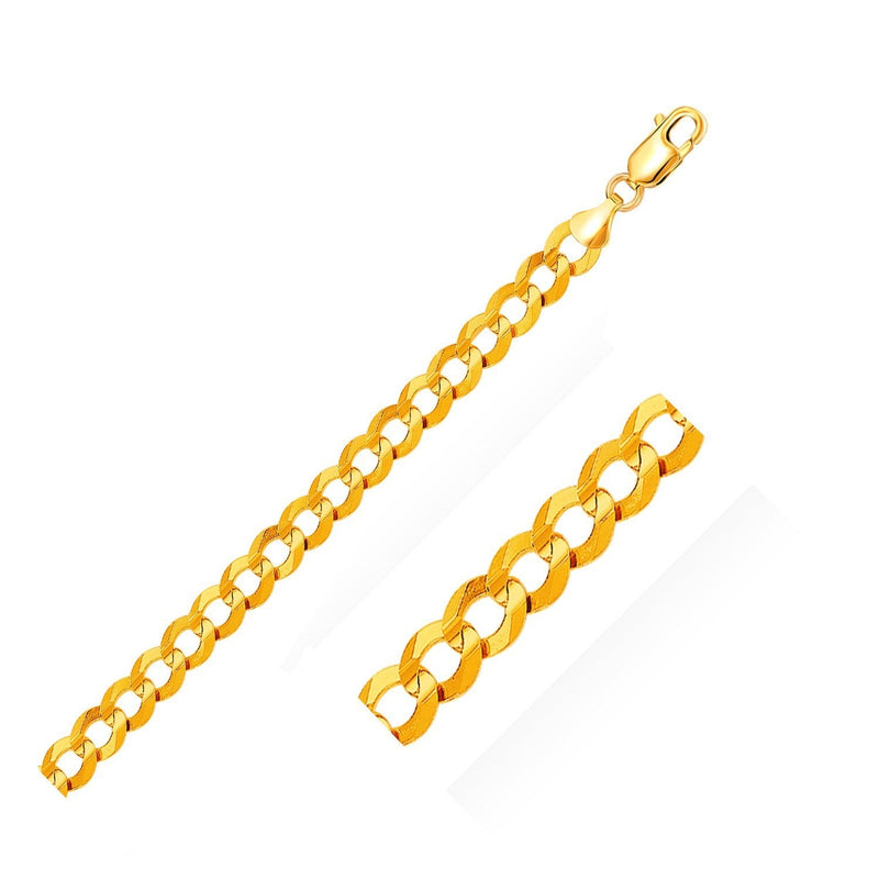 Bids.com 8.2mm 10k Yellow Gold Curb Chain Necklaces