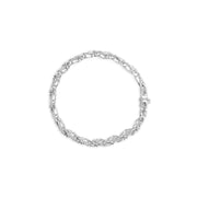 Bids.com 14K White Gold 2.00 Cttw Diamond Cluster and Spiral Link Bracelet (I-J Color, I1-I2 Clarity) - 7" Bracelets